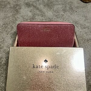 Kate Spade Rose Glitter Clutch